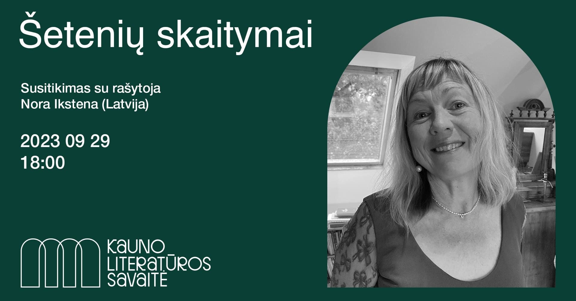 Kauno literatūros savaitės ruduo: susitikimas su Nora Ikstena ir filmo išankstinė peržiūra