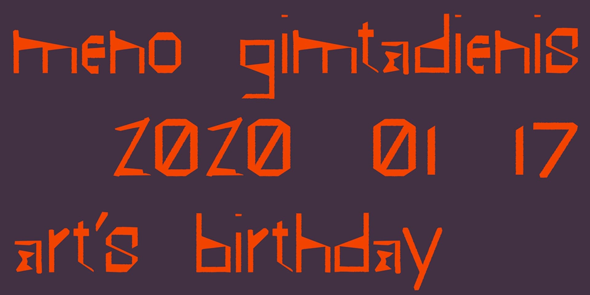 Art’s birthday 2020